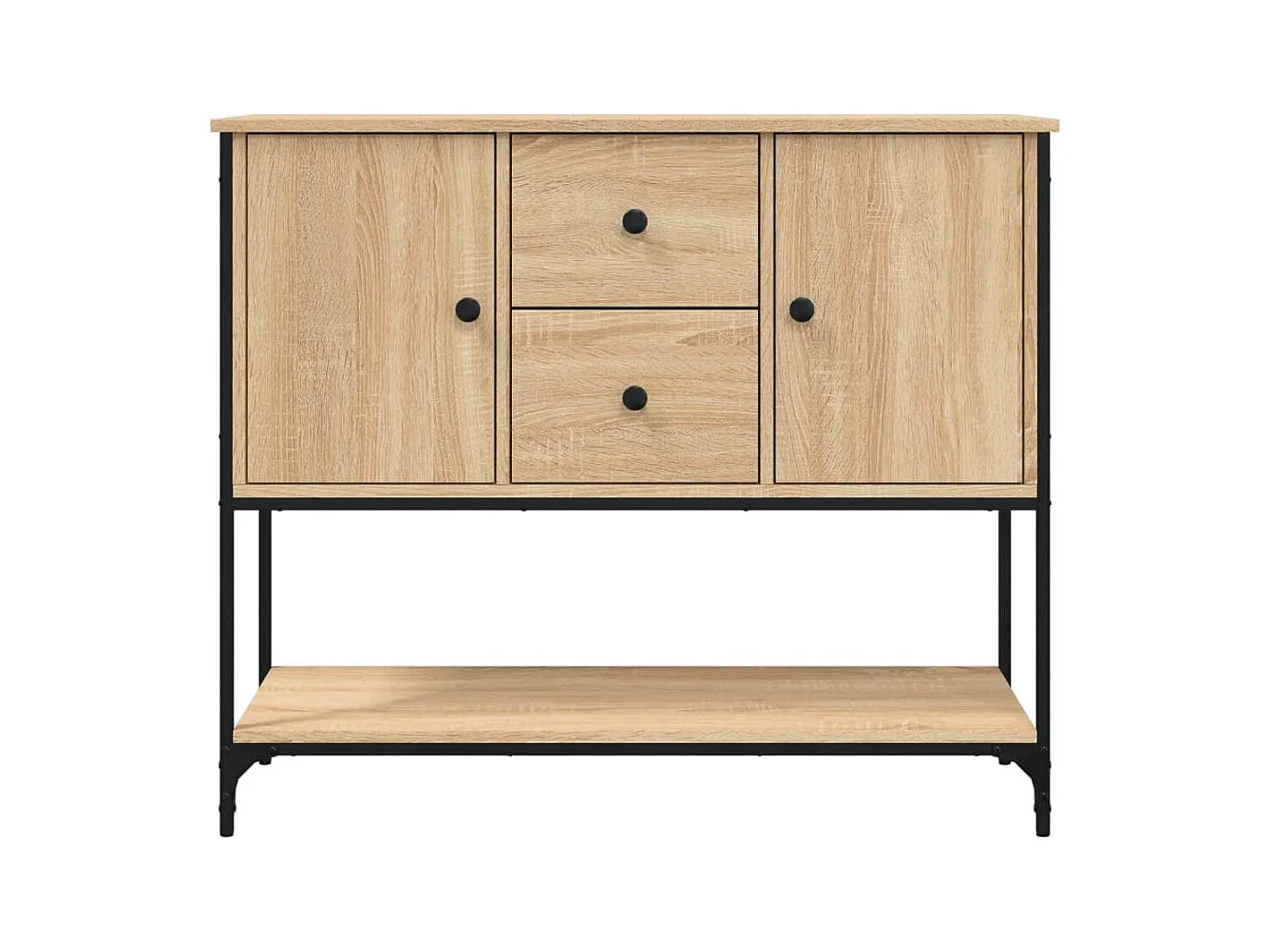 Aparador buffet cômoda armário organizador cozinha sala sala Sonoma 100 x 36 x 85 cm madeira trabalhada marrom 02_0031473