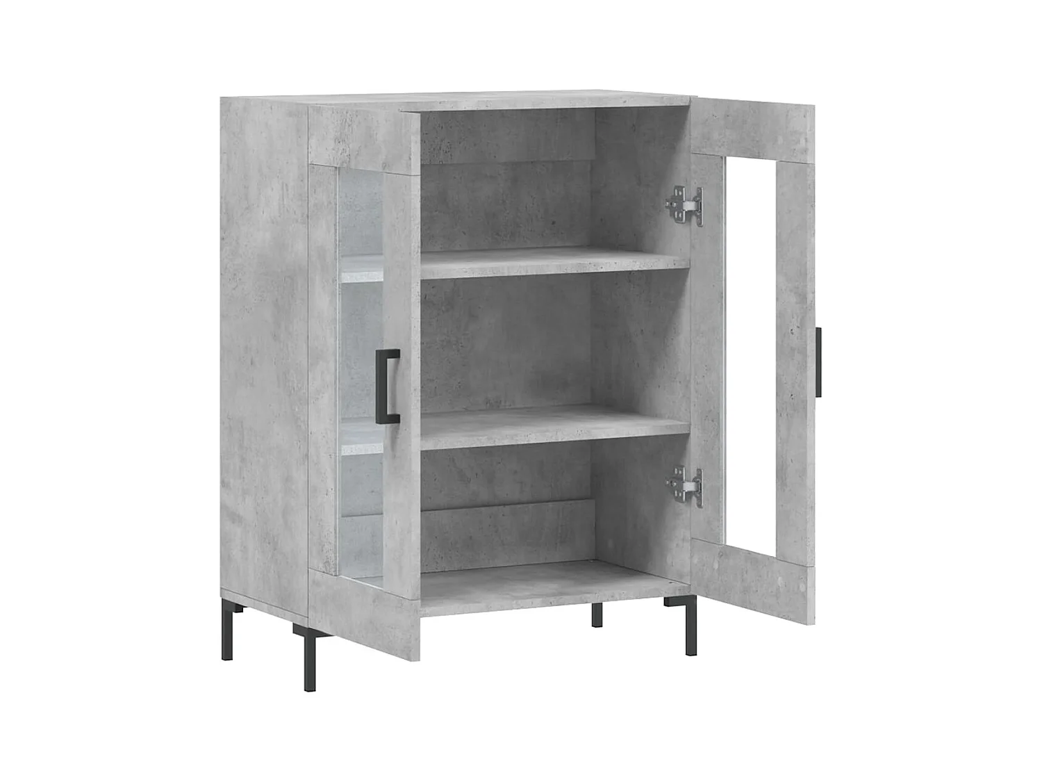 Credenza buffet cassettiera mobile contenitore organizer cucina soggiorno soggiorno 69,5 x 34 x 90 cm derivati ​​del legno grigio 02_0032075