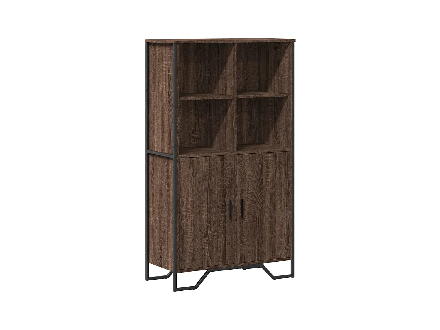 Aparador buffet cómoda mueble mueble de almacenaje organizador cocina salón salón alto 79,5 x 35,5 x 137,5 cm madera contrachapada marrón 02_0033928
