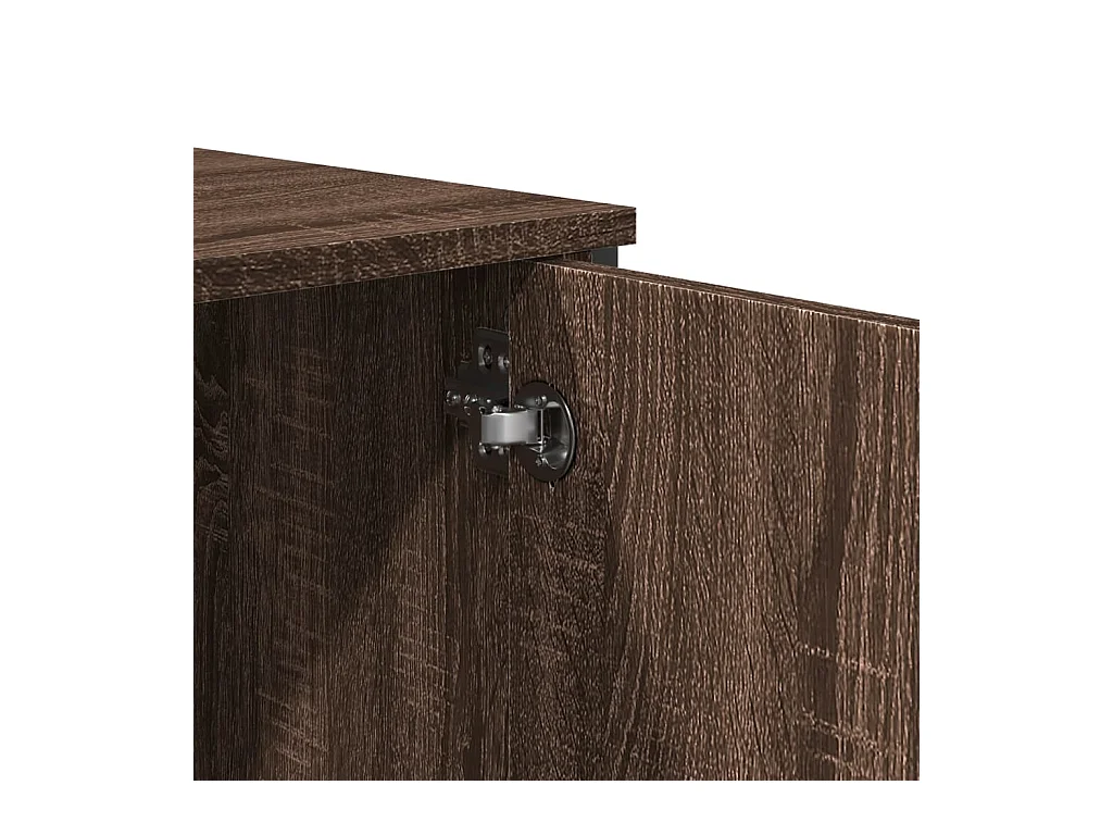 Aparador buffet cómoda mueble mueble de almacenaje organizador cocina salón salón alto 79,5 x 35,5 x 137,5 cm madera contrachapada marrón 02_0033928