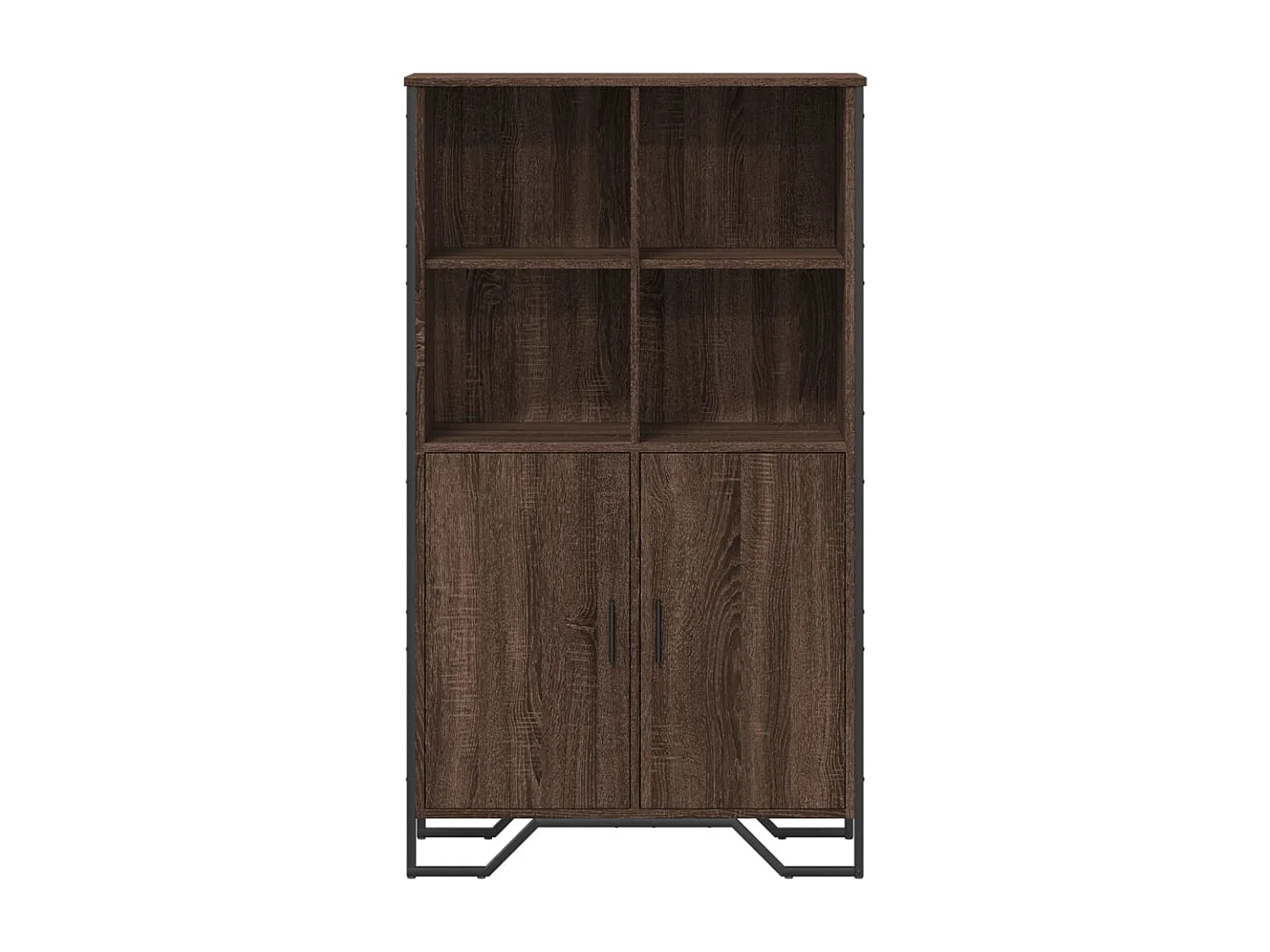 Credenza buffet cassettiera mobile contenitore organizer cucina soggiorno soggiorno alto 79,5 x 35,5 x 137,5 cm derivati ​​del legno marrone 02_0033928