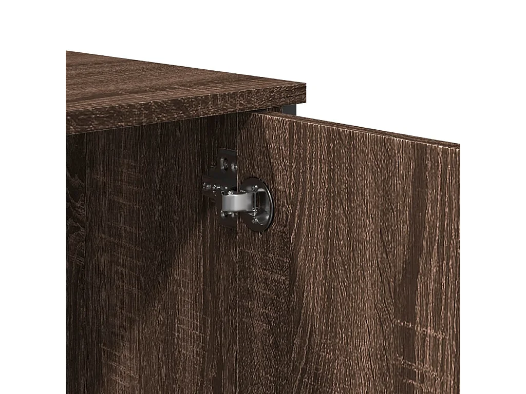 Credenza buffet cassettiera mobile contenitore organizer cucina soggiorno soggiorno alto 79,5 x 35,5 x 137,5 cm derivati ​​del legno marrone 02_0033928