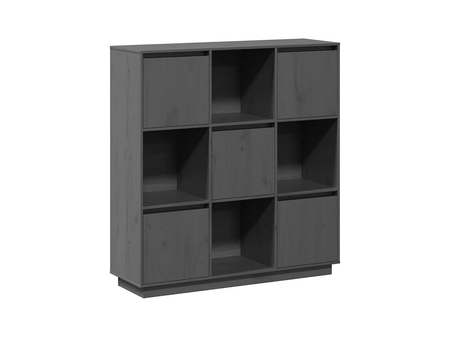Buffet aparador cômoda armário organizador de unidade cozinha sala de estar 110,5 x 35 x 117 cm madeira de pinho cinza maciço 02_0031773