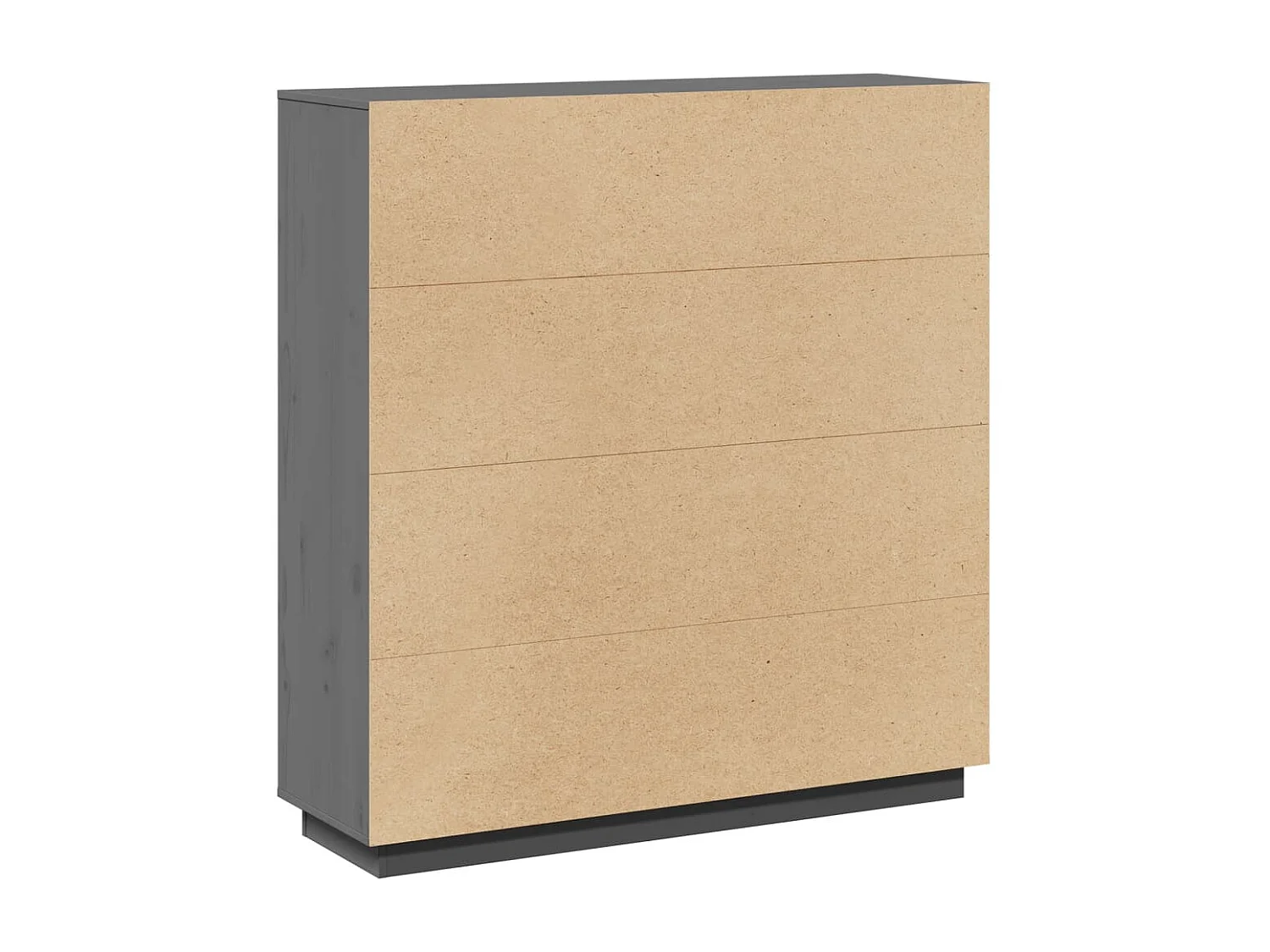 Credenza buffet cassettiera mobile contenitore organizer cucina soggiorno soggiorno 110,5 x 35 x 117 cm legno massello di pino grigio 02_0031773