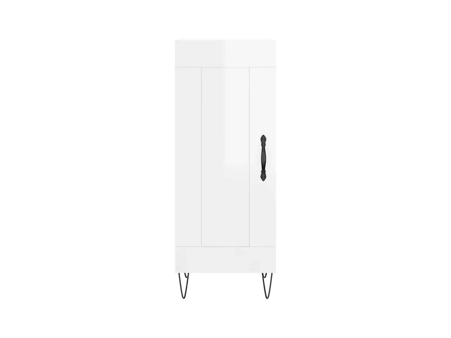 Buffet aparador cômoda armário unidade de armazenamento organizador cozinha sala brilhante 34,5 x 34 x 90 cm madeira trabalhada branca 02_0030630