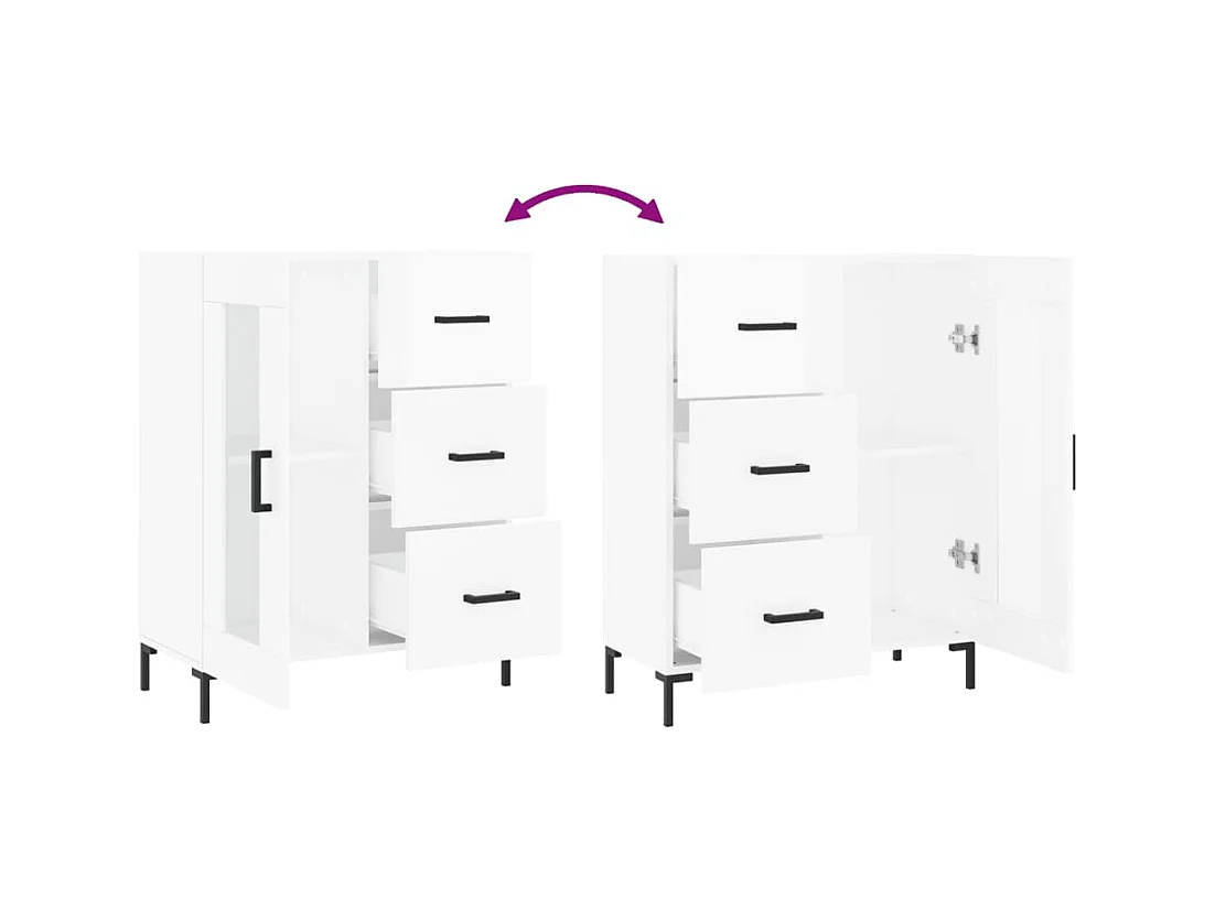 bahut commode armoire bois blanche 69.5 x 34 x 90 cm 02_0030694