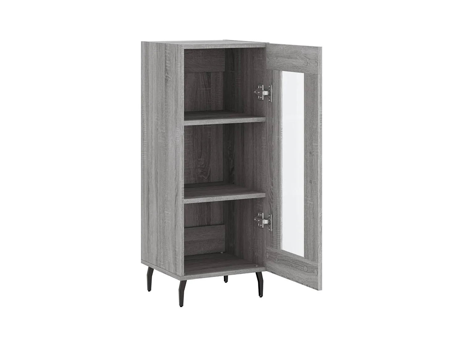 Credenza cassettiera cassettiera mobile contenitore organizer cucina soggiorno soggiorno Sonoma 34,5 x 34 x 90 cm derivati ​​del legno grigio 02_0036324