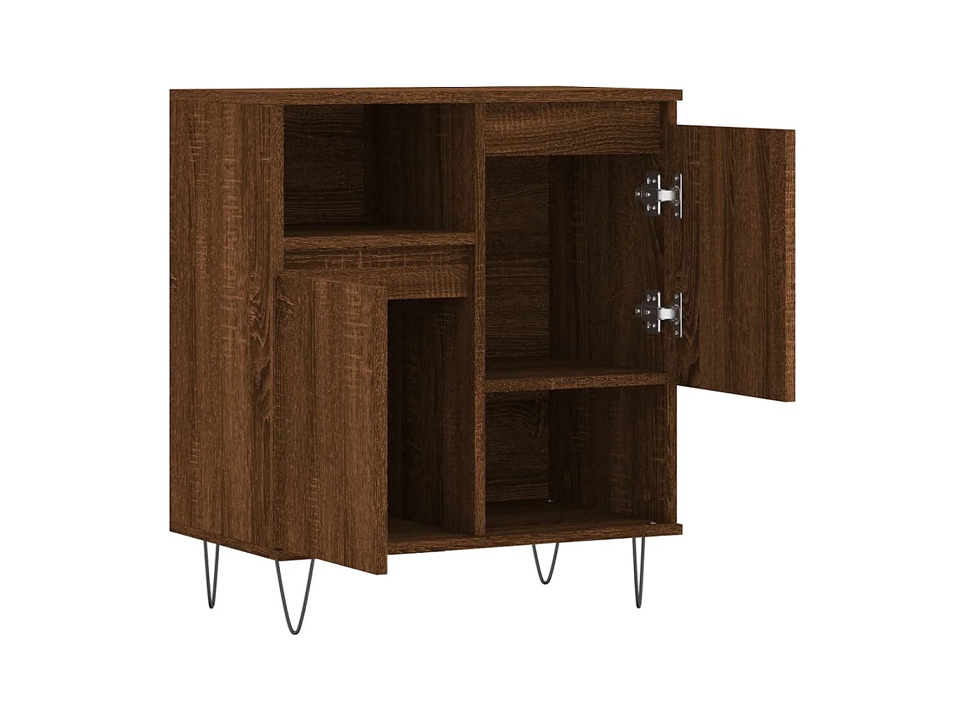 Buffet aparador cômoda armário unidade de armazenamento organizador cozinha sala de estar 60 x 35 x 70 cm madeira trabalhada marrom 02_0031298