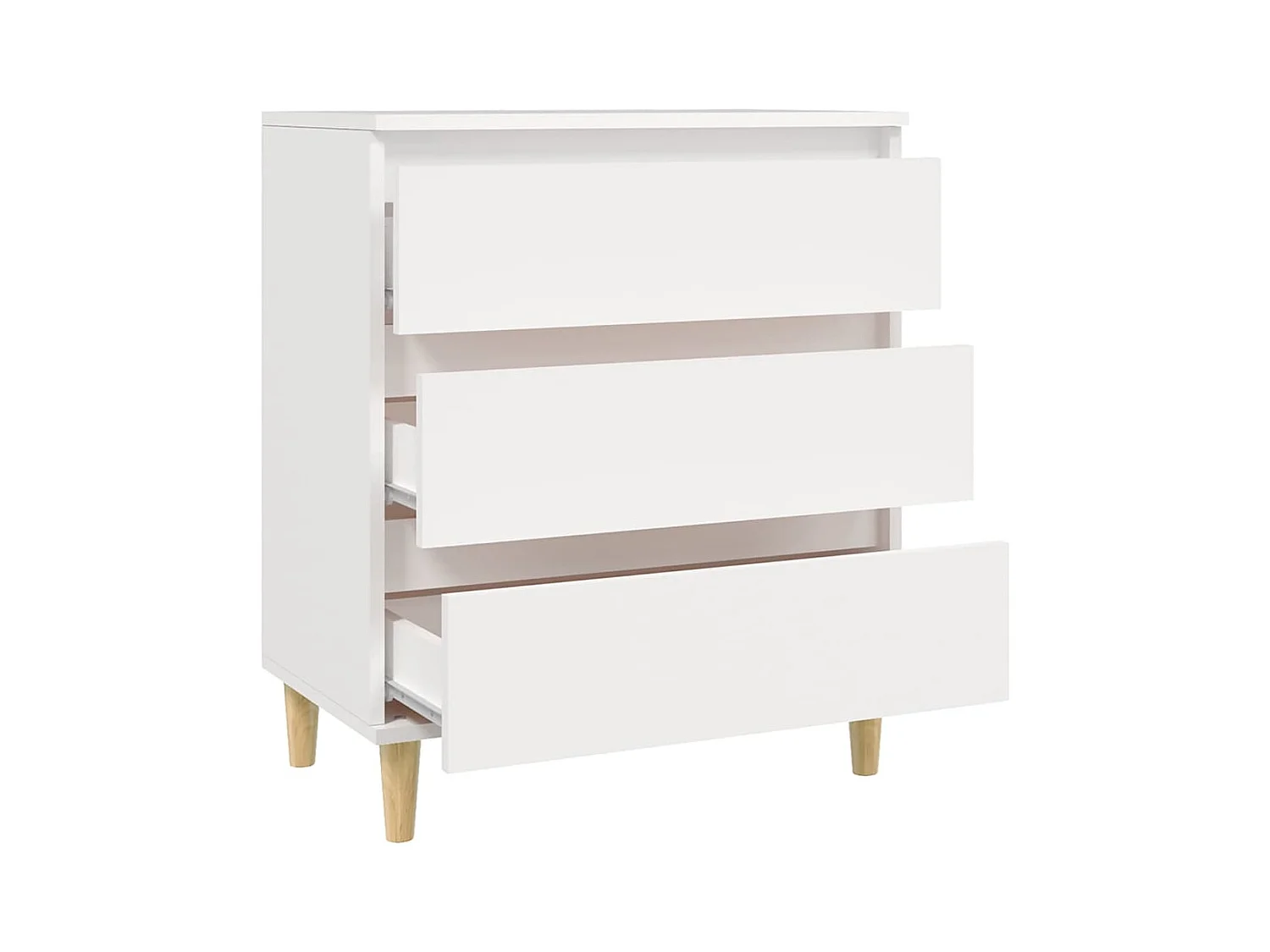 Credenza cassettiera cassettiera mobile contenitore organizer cucina soggiorno soggiorno 60 x 35 x 70 cm derivati ​​del legno bianco 02_0030352
