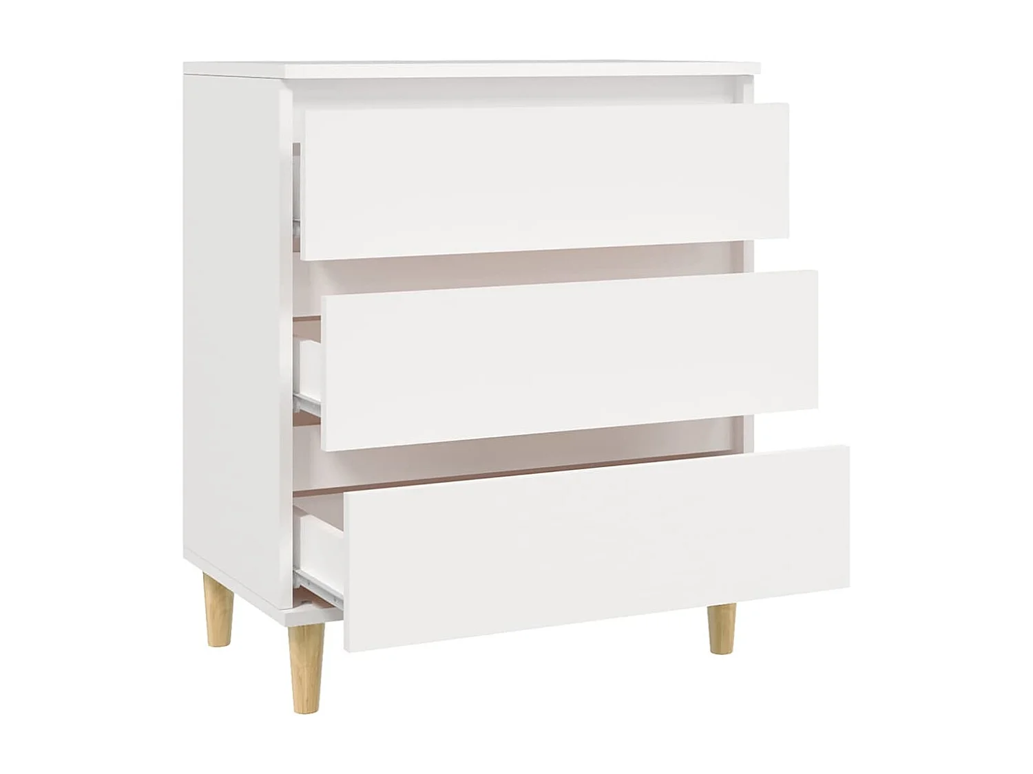 Aparador cómoda cómoda mueble mueble de almacenaje organizador cocina salón salón 60 x 35 x 70 cm madera contrachapada blanco 02_0030352