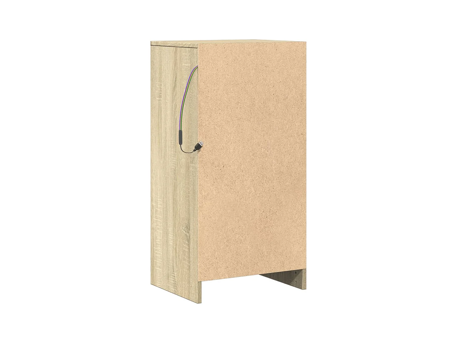 Aparador cómoda cómoda armario mueble organizador cocina salón salón con Sonoma LED 42,5 x 34 x 85 cm madera contrachapada marrón 02_0029796