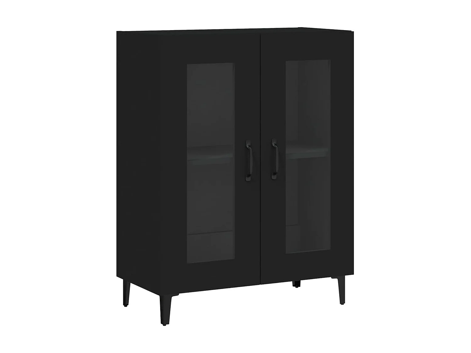 Credenza buffet cassettiera mobile contenitore organizer cucina soggiorno soggiorno 69,5 x 34 x 90 cm multistrato nero 02_0036067