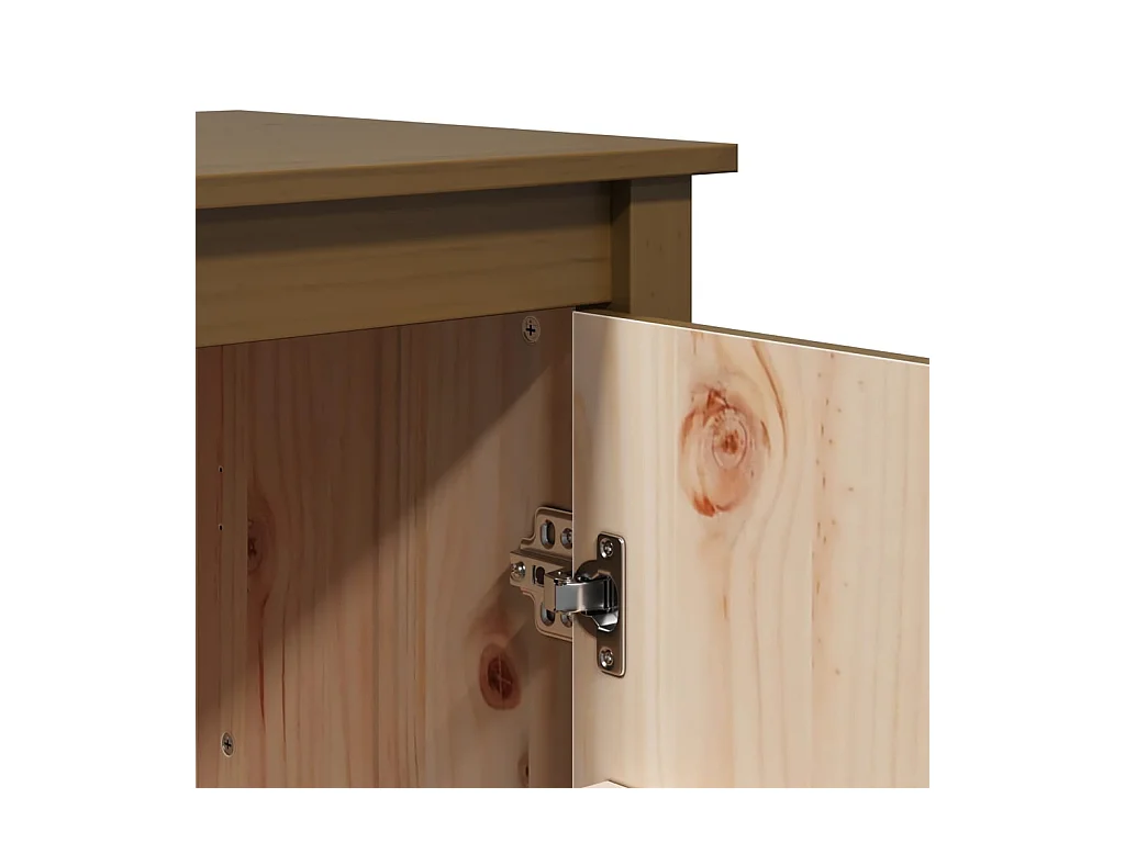 Aparador buffet cómoda mueble mueble de almacenaje organizador cocina salón salón 83 x 41,5 x 100 cm madera maciza de pino marrón 02_0035767