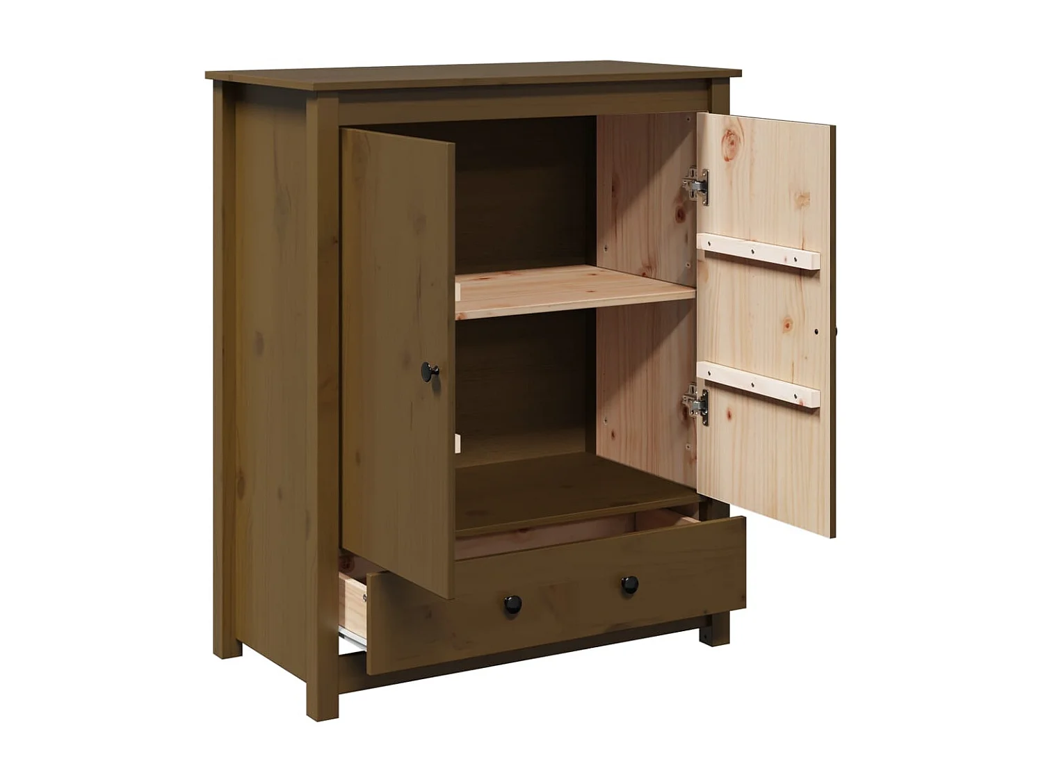 Aparador buffet cómoda mueble mueble de almacenaje organizador cocina salón salón 83 x 41,5 x 100 cm madera maciza de pino marrón 02_0035767