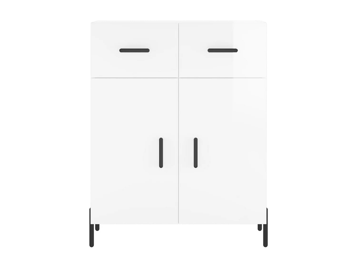 Credenza buffet cassettiera mobile contenitore organizer cucina soggiorno lucido 69,5 x 34 x 90 cm derivati ​​del legno bianco 02_0030716