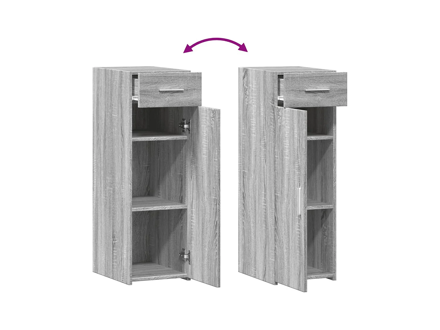 bahut commode armoire bois marron 30 x 42.5 x 93 cm 02_0036293