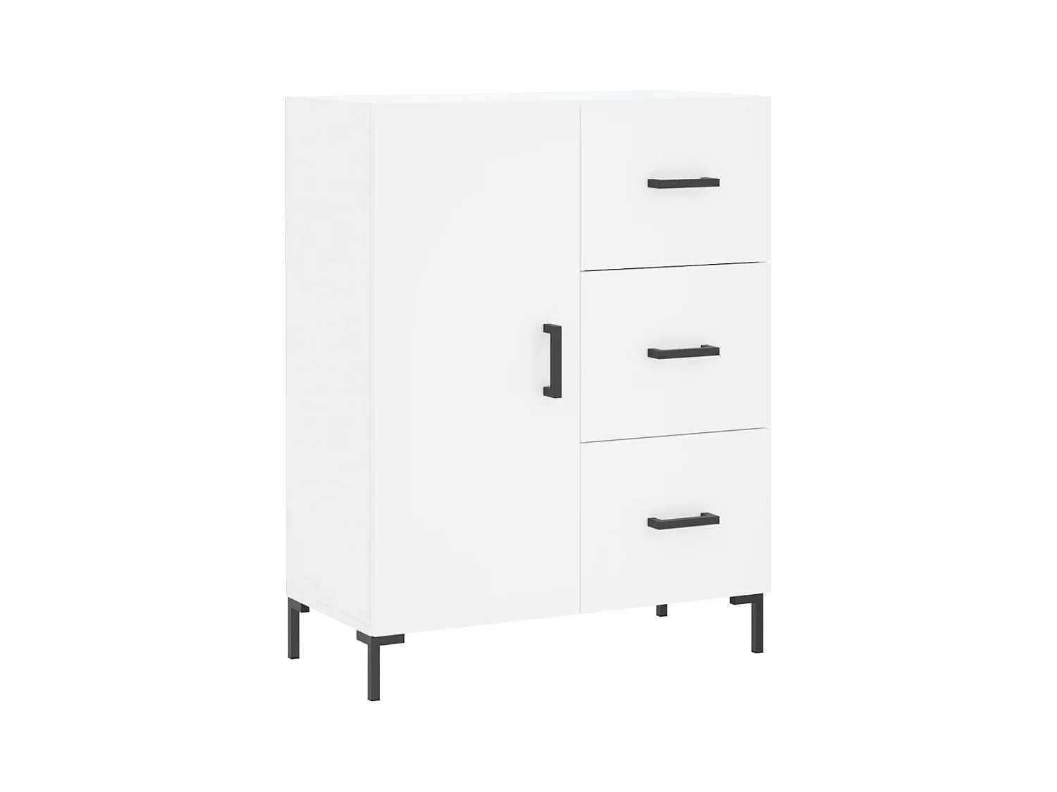 Credenza cassettiera cassettiera mobile contenitore organizer cucina soggiorno soggiorno alto 69,5 x 34 x 180 cm derivati ​​del legno bianco 02_0032548