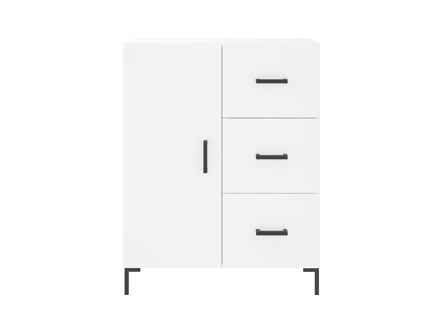 Credenza cassettiera cassettiera mobile contenitore organizer cucina soggiorno soggiorno alto 69,5 x 34 x 180 cm derivati ​​del legno bianco 02_0032548