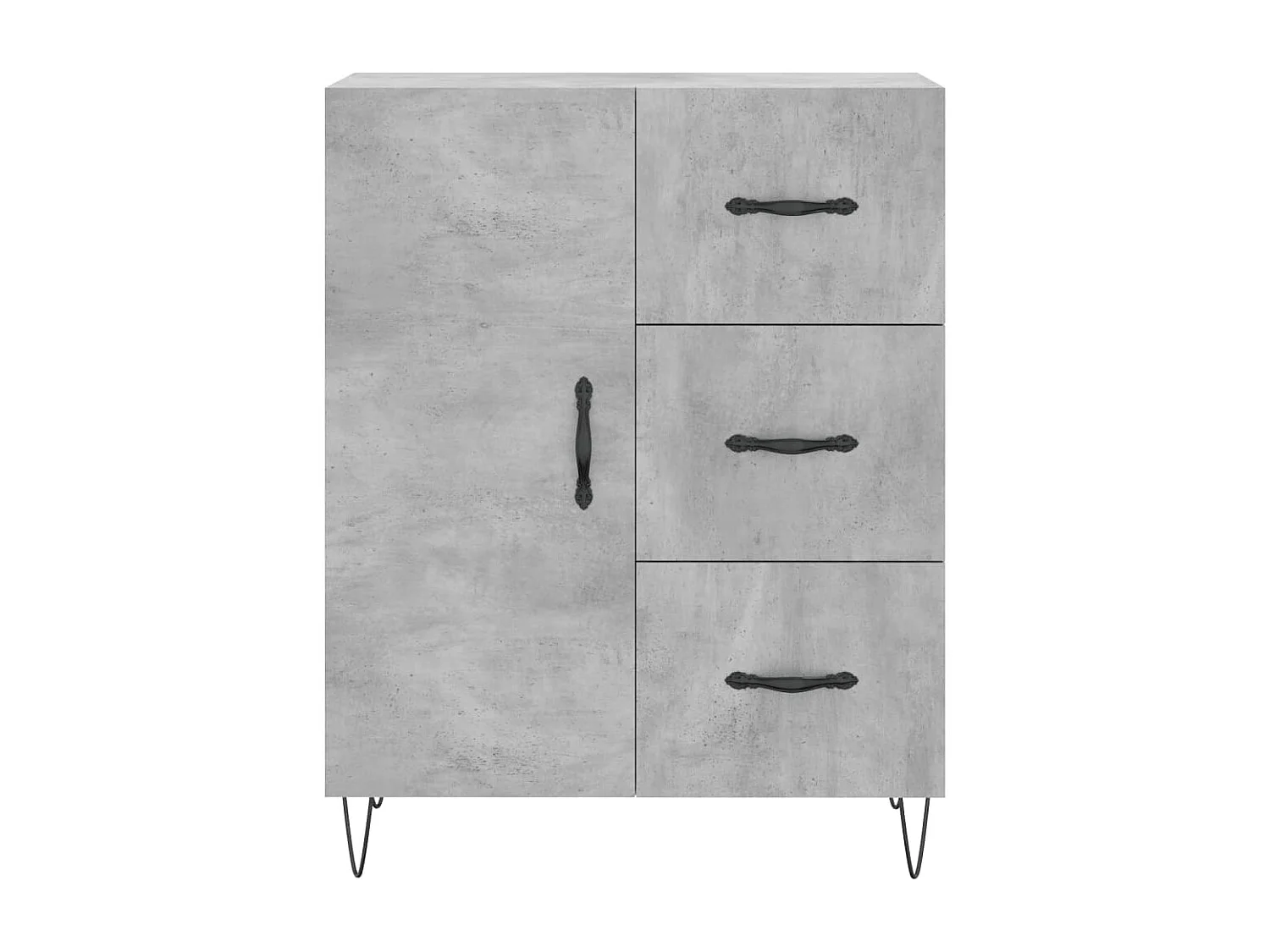 Credenza buffet cassettiera mobile contenitore organizer cucina soggiorno soggiorno alto 69,5 x 34 x 180 cm derivati ​​del legno grigio 02_0034616