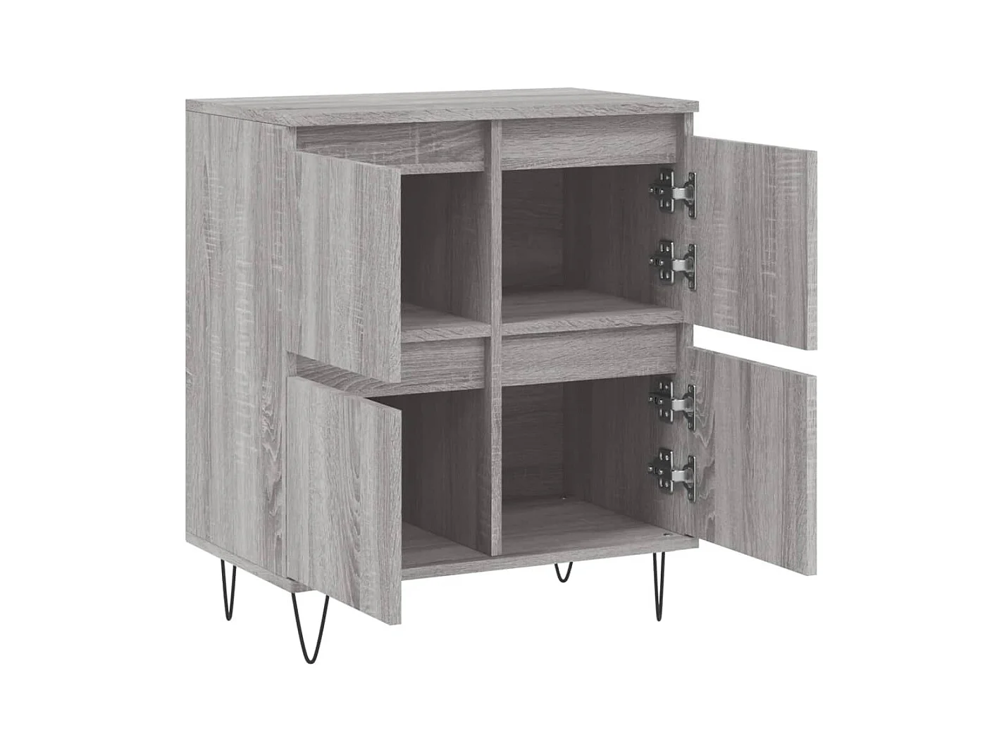 Aparador buffet cómoda armario unidad de almacenamiento organizador cocina salón salonsonoma 60 x 35 x 70 cm madera contrachapada gris 02_0036404