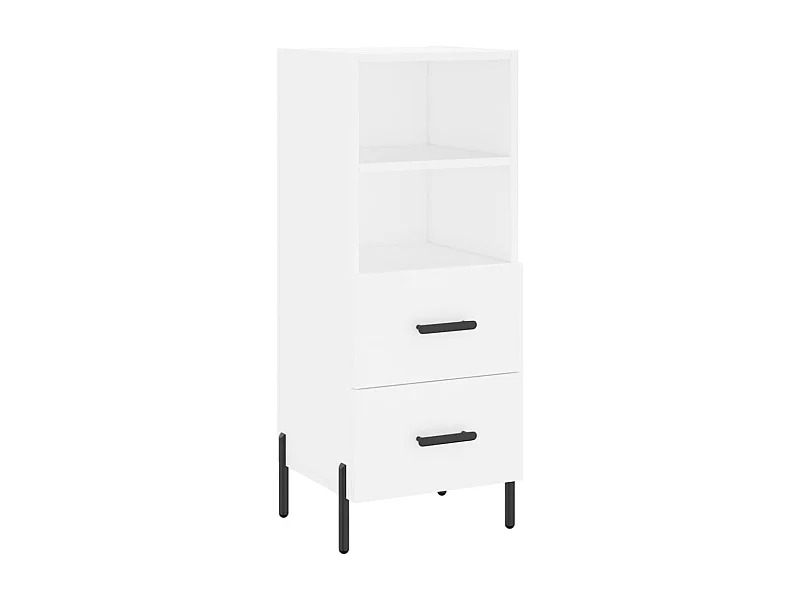 Credenza buffet cassettiera mobile contenitore organizer cucina soggiorno soggiorno 34,5 x 34 x 90 cm derivati ​​del legno bianco 02_0030269