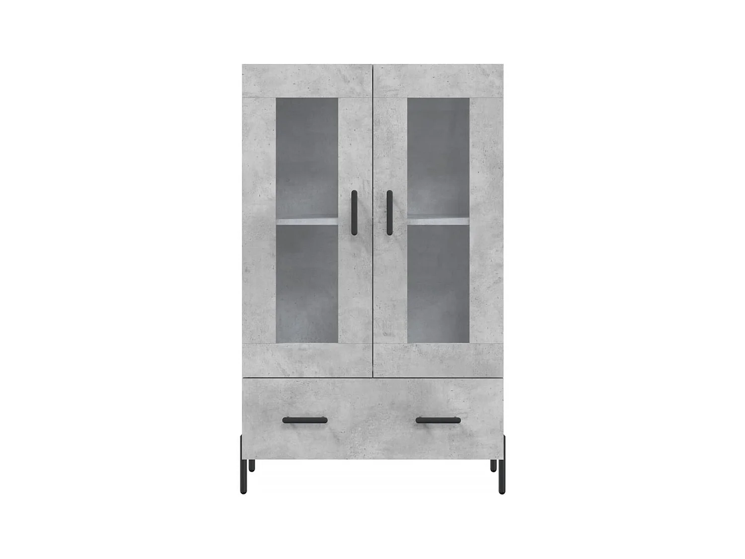 Credenza buffet cassettiera mobile contenitore organizer cucina soggiorno soggiorno alto 69,5 x 31 x 115 cm derivati ​​del legno grigio 02_0034472