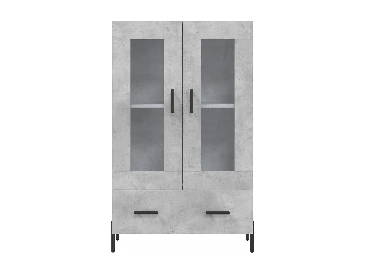 Aparador buffet cómoda mueble mueble de almacenamiento organizador cocina salón salón alto 69,5 x 31 x 115 cm madera contrachapada gris 02_0034472