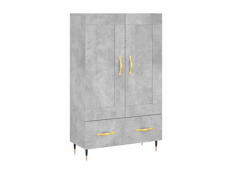 Aparador buffet cómoda mueble mueble de almacenaje organizador cocina salón salón alto 69,5 x 31 x 115 cm madera contrachapada gris 02_0034469