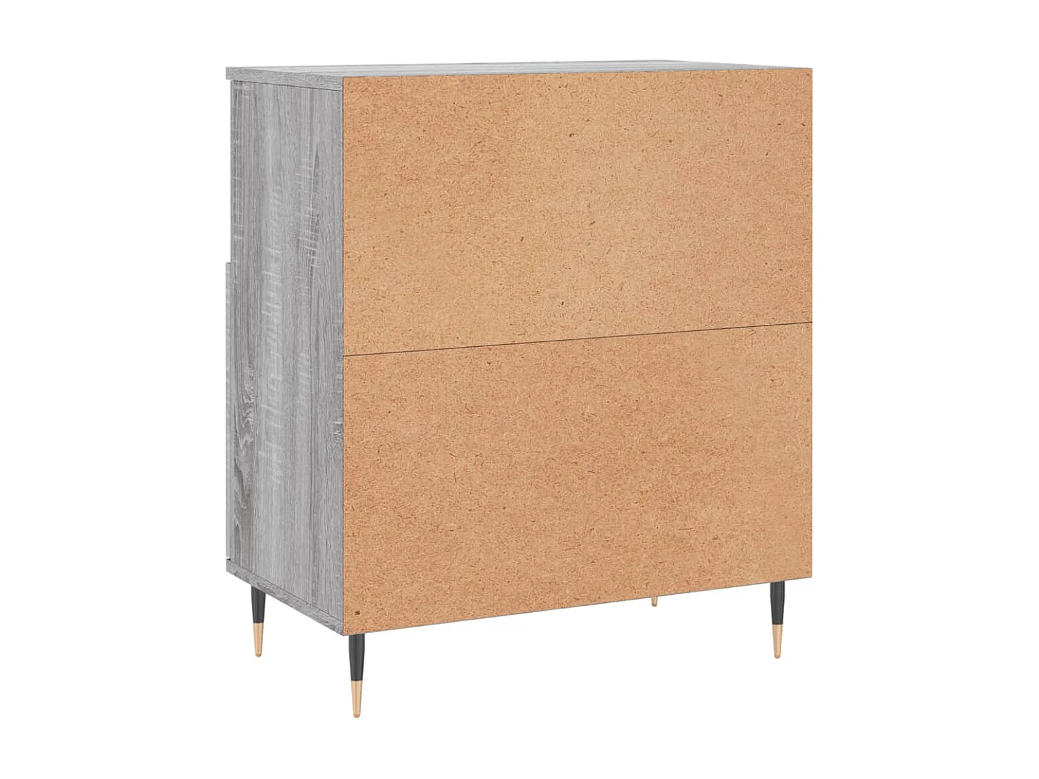 Credenza buffet cassettiera mobile contenitore organizer cucina soggiorno soggiorni set da 2 sonoma pannelli in MDF grigio 02_0036973