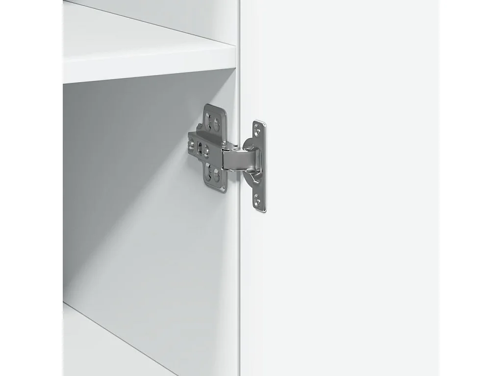 Credenza buffet cassettiera mobile contenitore organizer cucina soggiorno soggiorno alto 40 x 42,5 x 185 cm derivati ​​del legno bianco 02_0032451