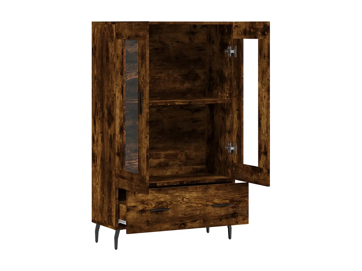 Aparador buffet cómoda mueble mueble de almacenamiento organizador cocina salón salón alto 69,5 x 31 x 115 cm madera contrachapada marrón 02_0033384