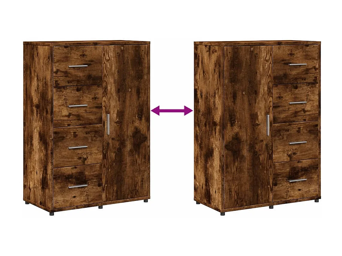 Aparador buffet cómoda mueble mueble de almacenaje organizador cocina salón salón 60 x 31 x 84 cm madera contrachapada marrón 02_0030970