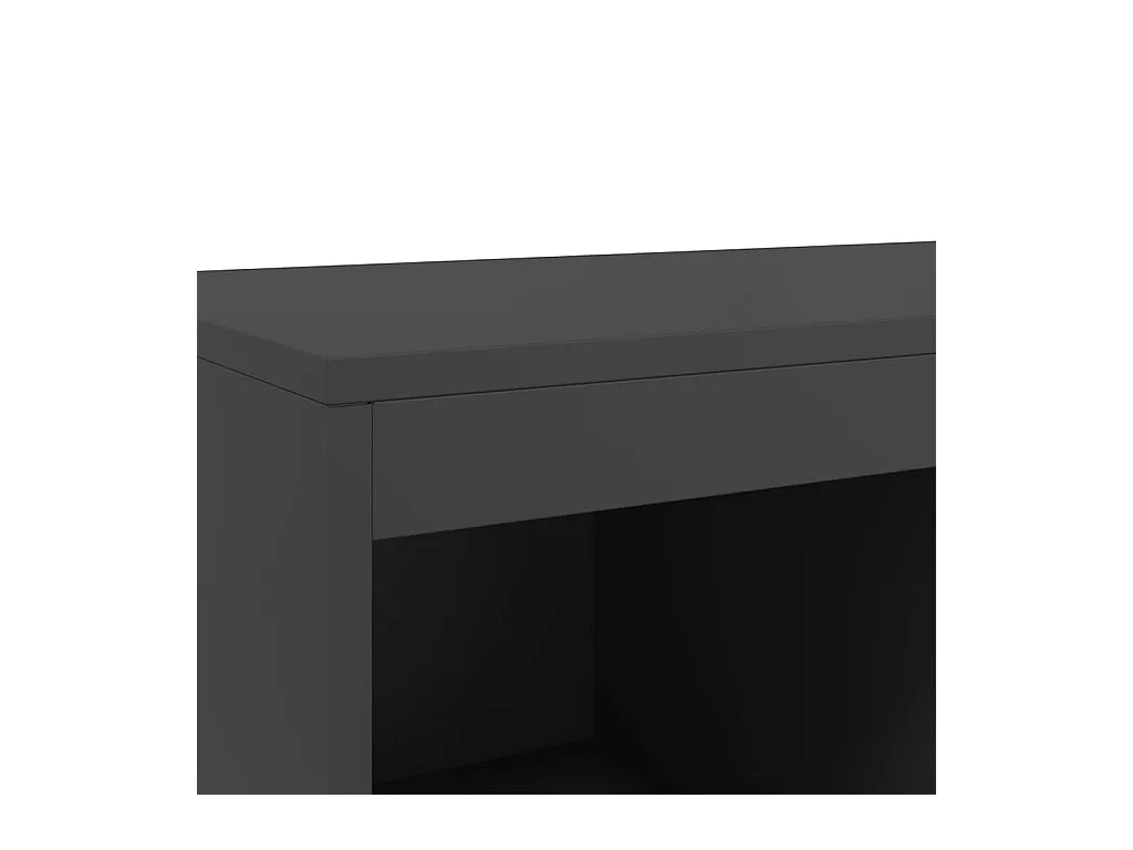 Aparador cómoda cómoda armario mueble organizador cocina salón salón alto 68 x 39 x 111,5 cm acero negro 02_0034962