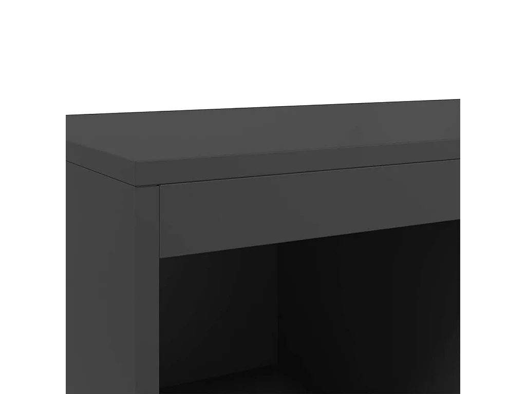 Aparador cómoda cómoda armario mueble organizador cocina salón salón alto 68 x 39 x 111,5 cm acero negro 02_0034962