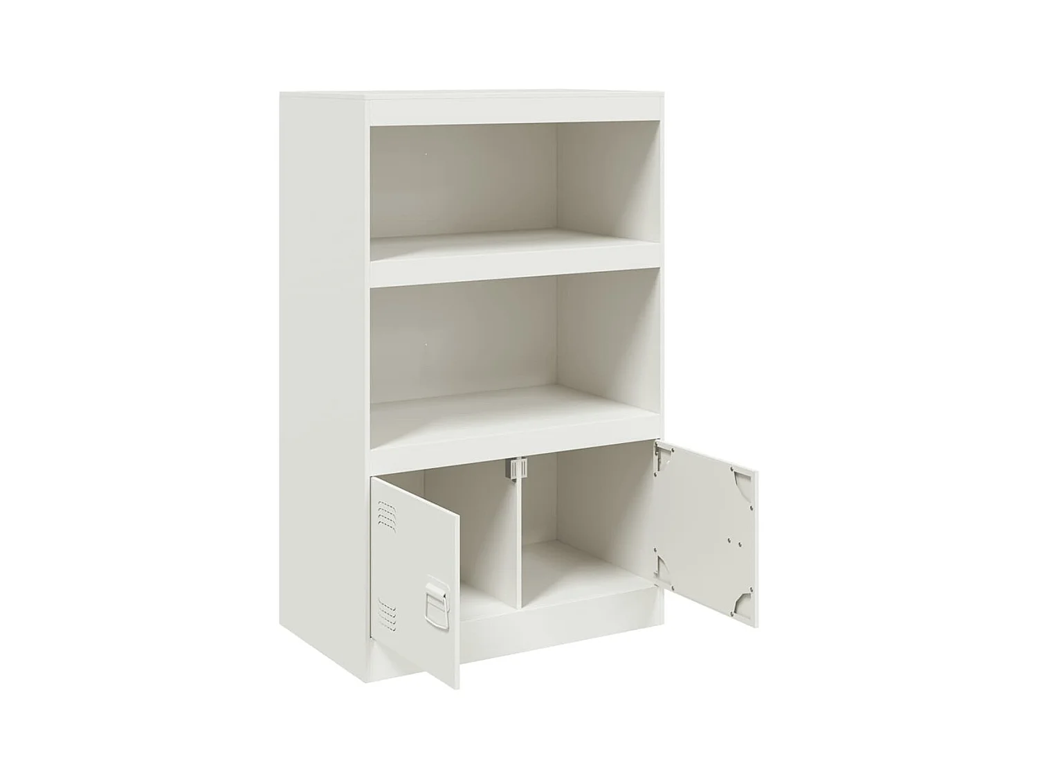 Aparador cômoda armário armário organizador cozinha sala sala 67 x 39 x 107 cm aço branco 02_0030384