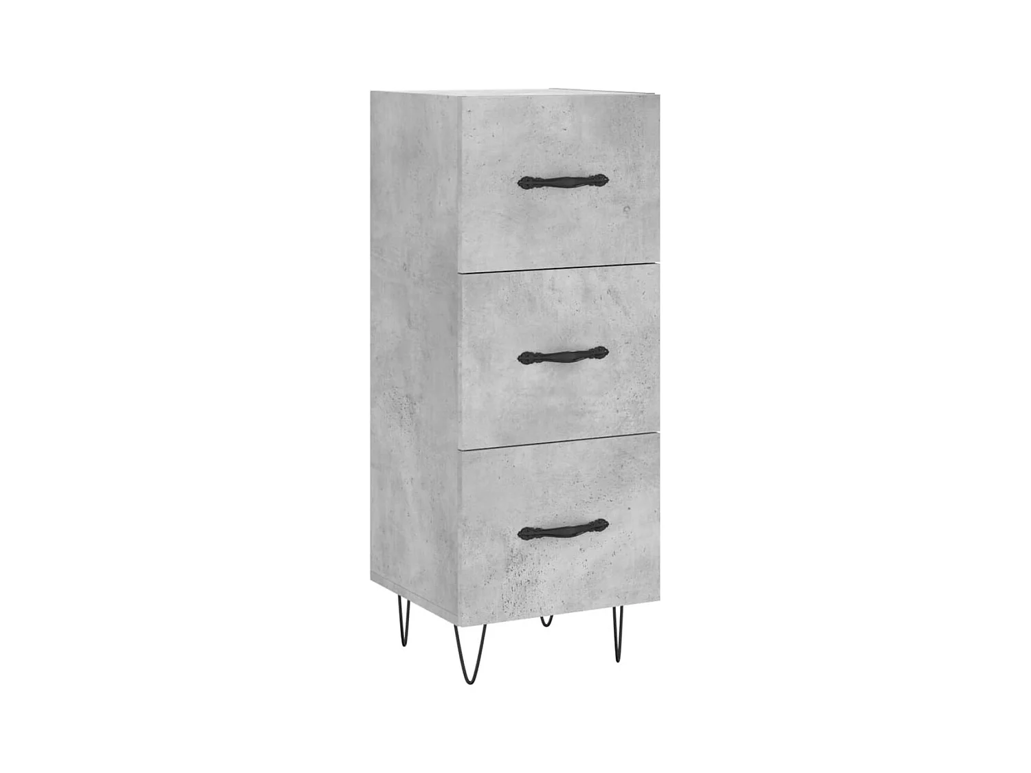 Aparador buffet cómoda mueble mueble de almacenaje organizador cocina salón salón 34,5 x 34 x 90 cm madera contrachapada gris 02_0031912