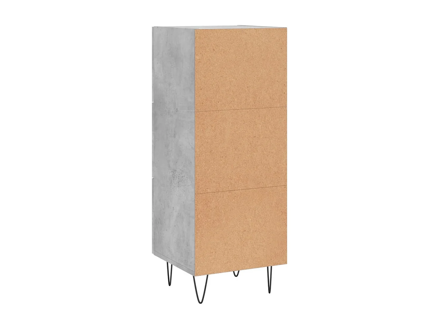 Aparador buffet cómoda mueble mueble de almacenaje organizador cocina salón salón 34,5 x 34 x 90 cm madera contrachapada gris 02_0031912