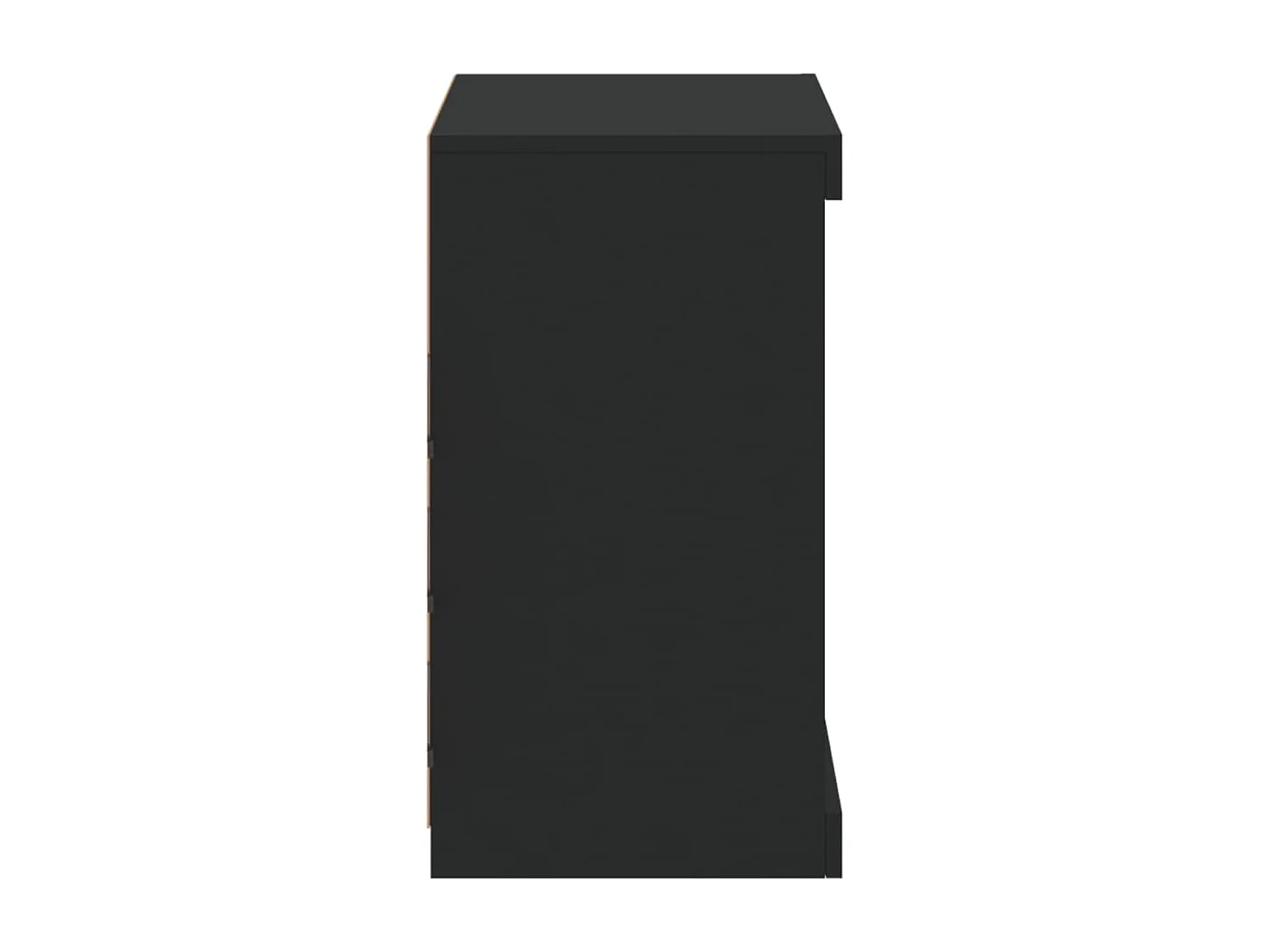 Credenza buffet cassettiera mobile contenitore organizer cucina soggiorno soggiorno con luci a LED 60,5 x 37 x 67 cm nero 02_0030041