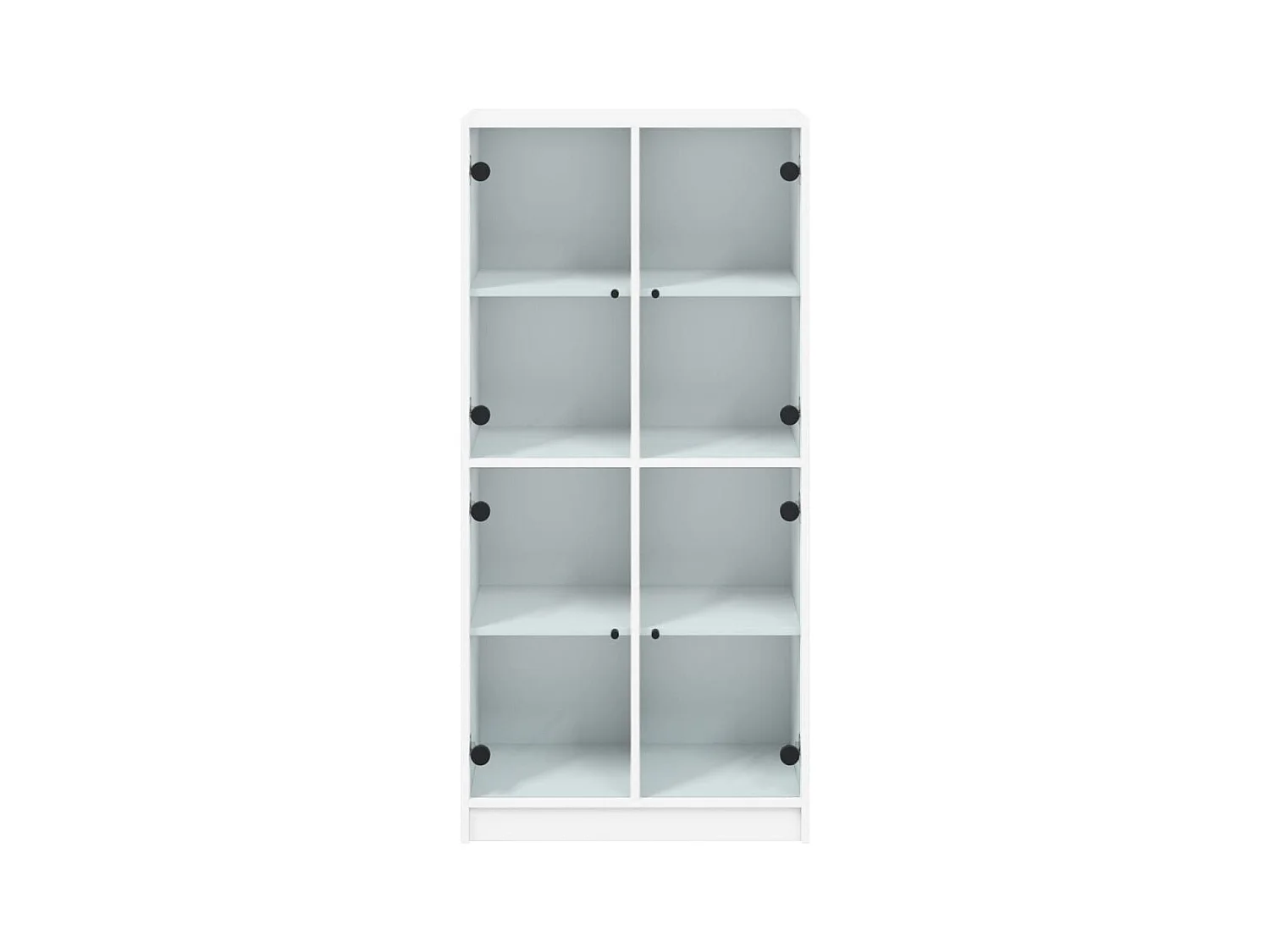 Credenza credenza cassettiera mobile contenitore organizer cucina soggiorno soggiorno alto con ante 68 x 37 x 142 cm derivati ​​del legno bianco 02_0032228