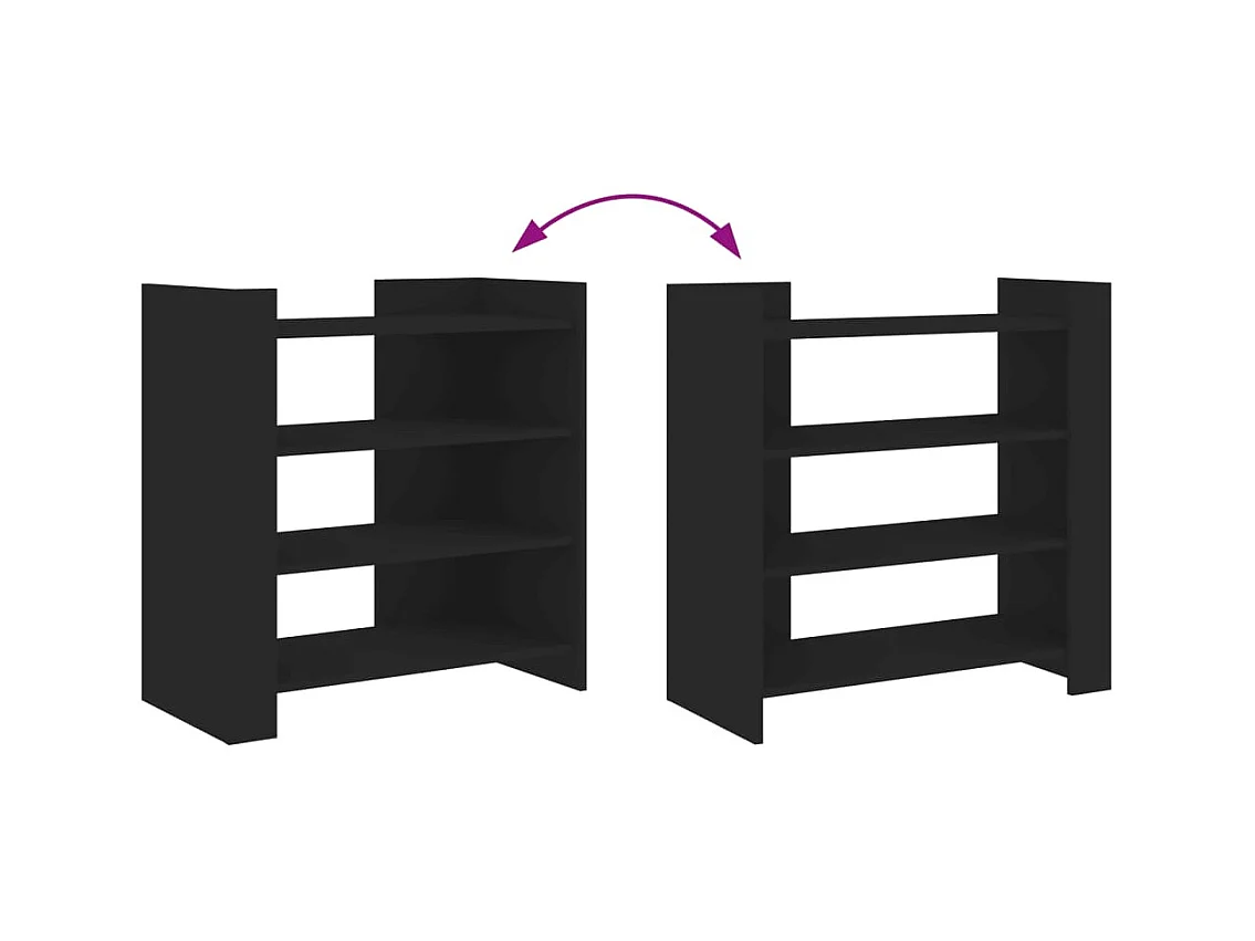 Buffet aparador cômoda armário unidade de armazenamento organizador cozinha sala de estar 73,5 x 35 x 75 cm madeira trabalhada preta 02_0036116