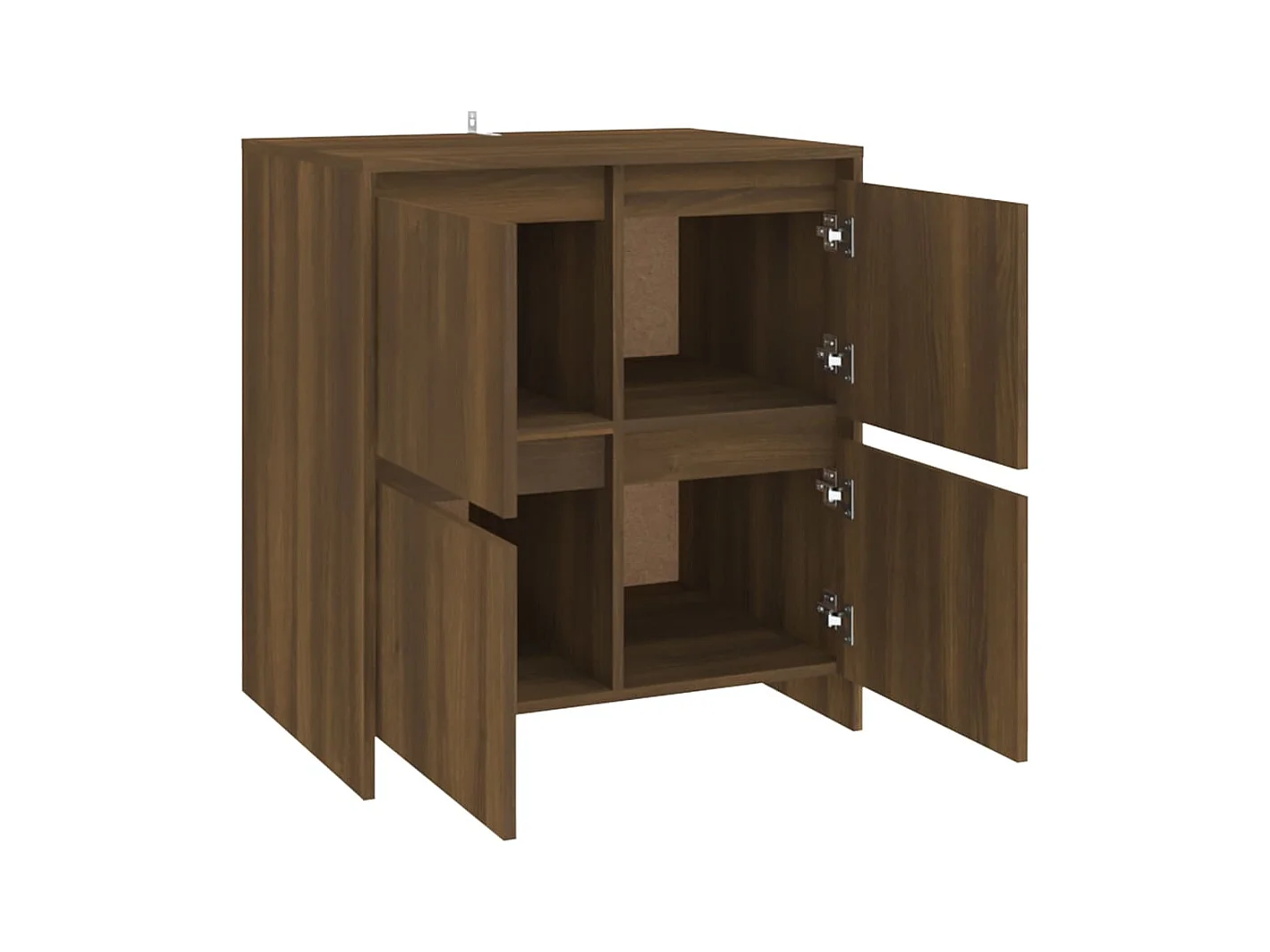 Aparador buffet cómoda armario mueble organizador cocina salón salón juego de 2 70 x 41 x 75 cm madera contrachapada marrón 02_0036787