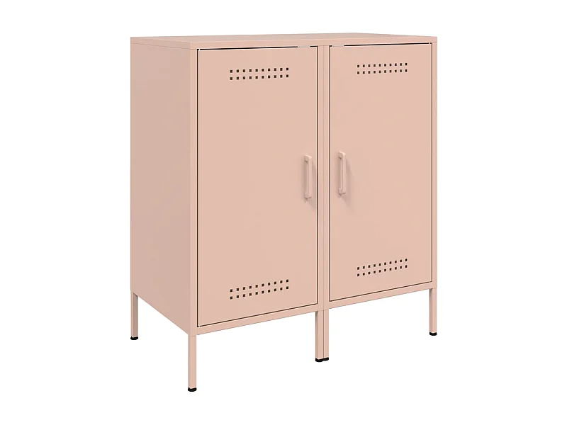 Aparador buffet cómoda armario mueble organizador cocina salón salón juego de 2 36 x 39 x 79 cm acero rosa 02_0036940