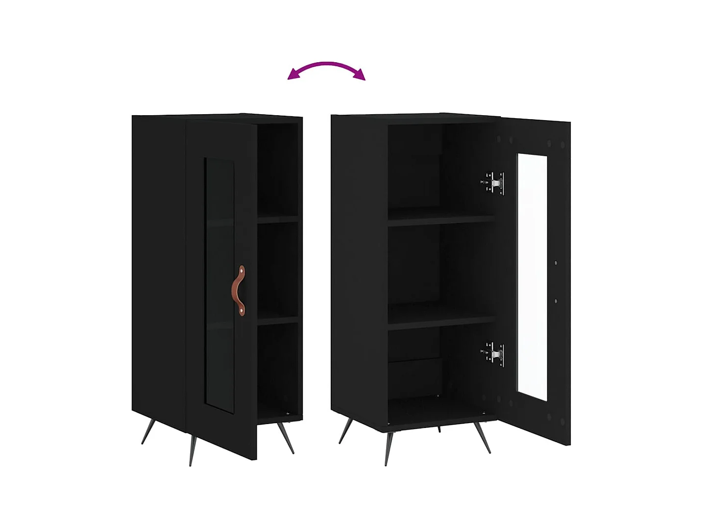 bahut commode armoire bois marron 34.5 x 34 x 90 cm 02_0035905