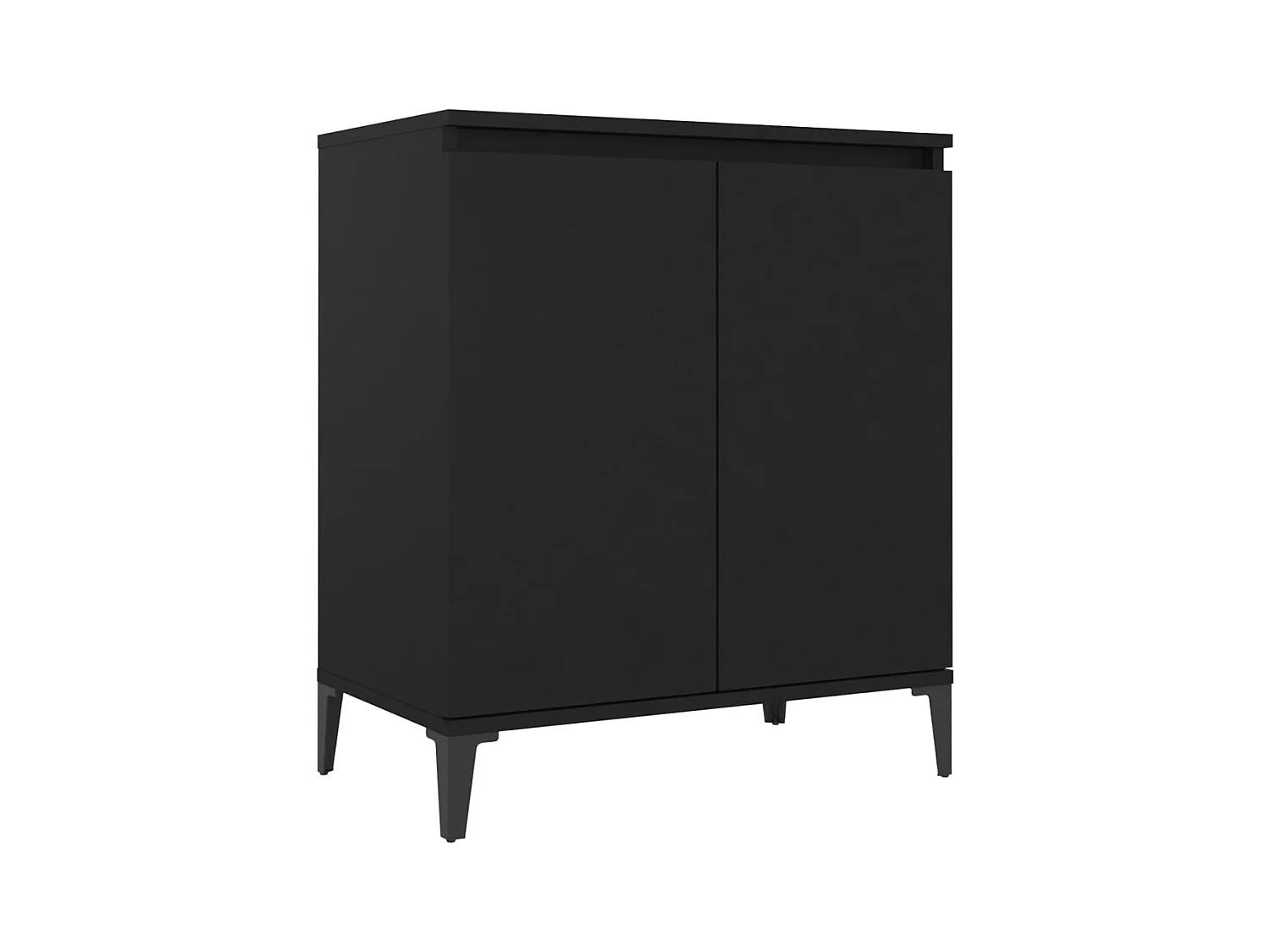 Aparador buffet cómoda mueble almacenaje organizador cocina salón salón 60 x 35 x 70 cm madera contrachapada negra 02_0035990