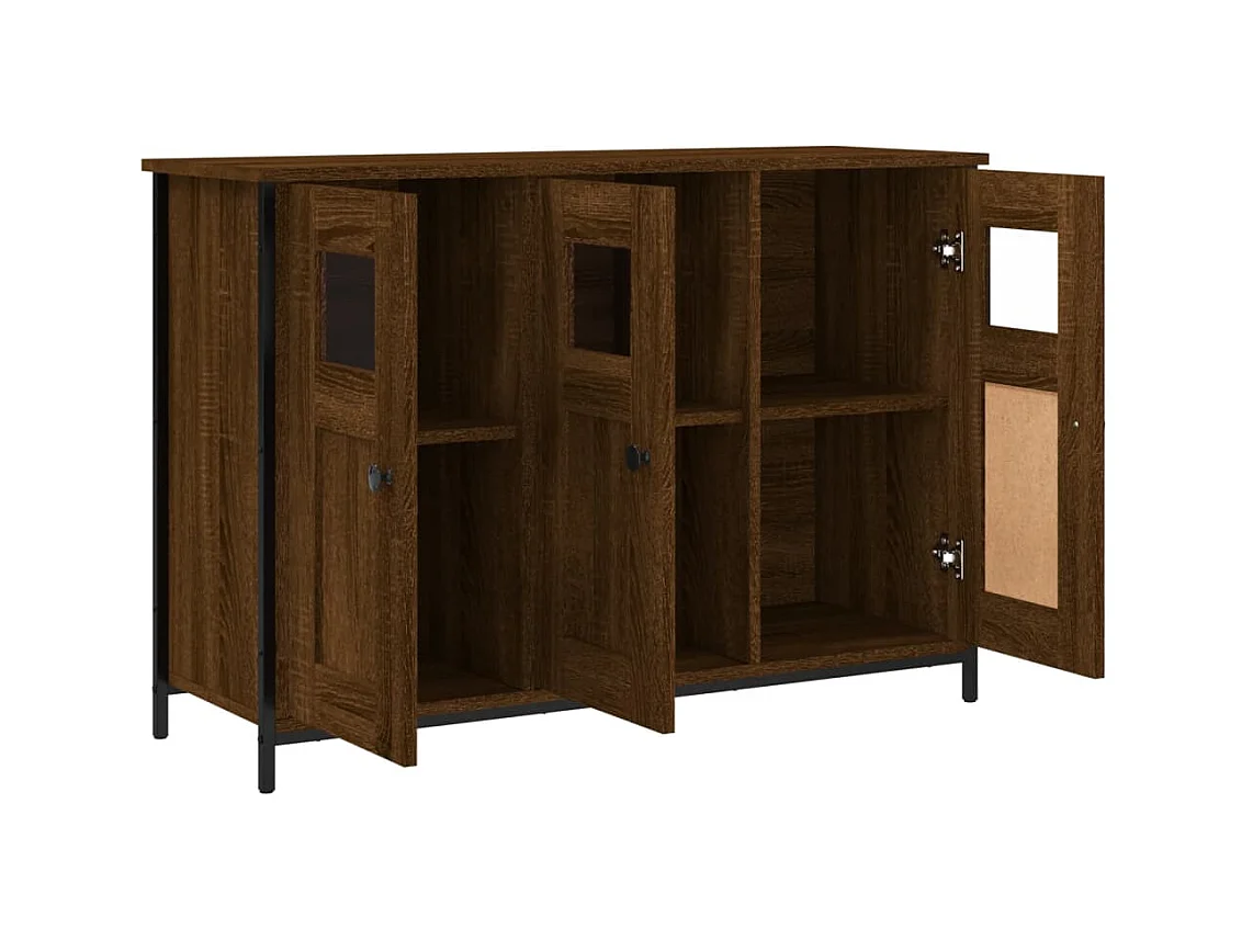 Aparador buffet cómoda mueble mueble de almacenaje organizador cocina salón salón 100 x 35 x 70 cm madera contrachapada marrón 02_0031143