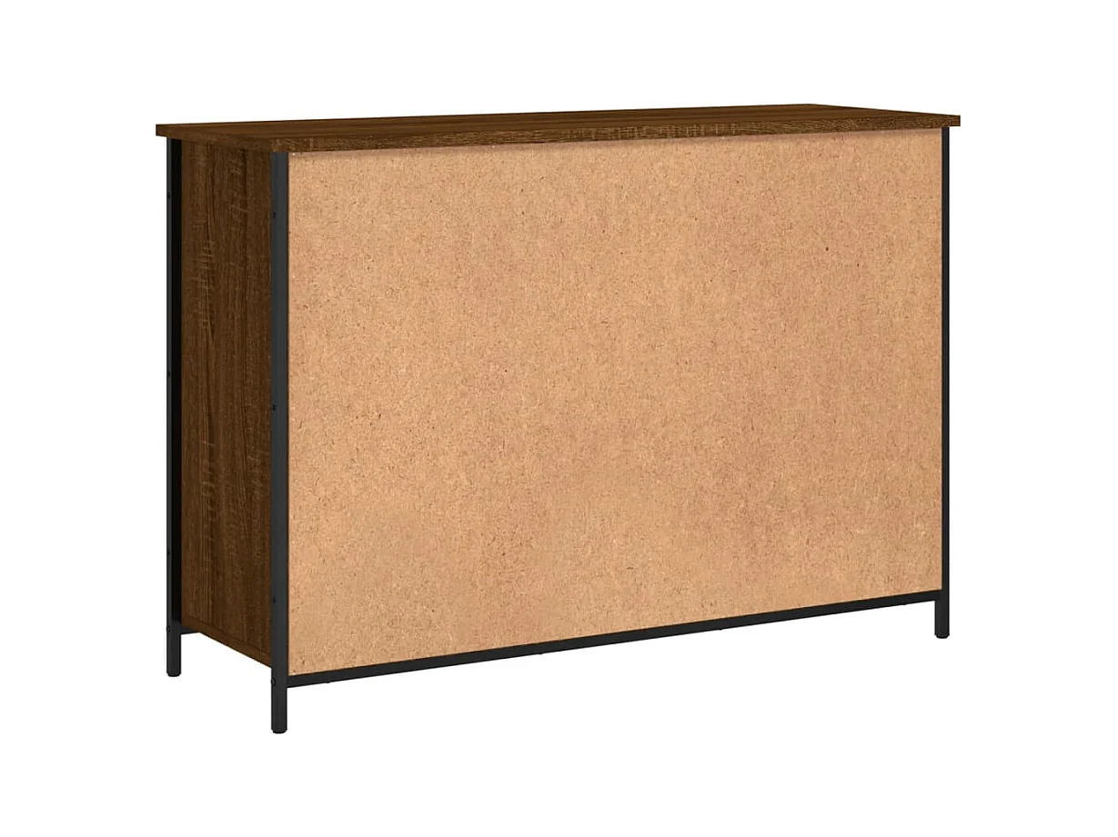 Aparador buffet cómoda mueble mueble de almacenaje organizador cocina salón salón 100 x 35 x 70 cm madera contrachapada marrón 02_0031143