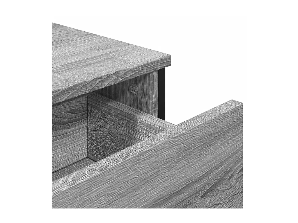 Aparador buffet cómoda armario unidad de almacenamiento organizador cocina salón salón Sonoma 97 x 32,5 x 74,5 cm madera contrachapada gris 02_0036560