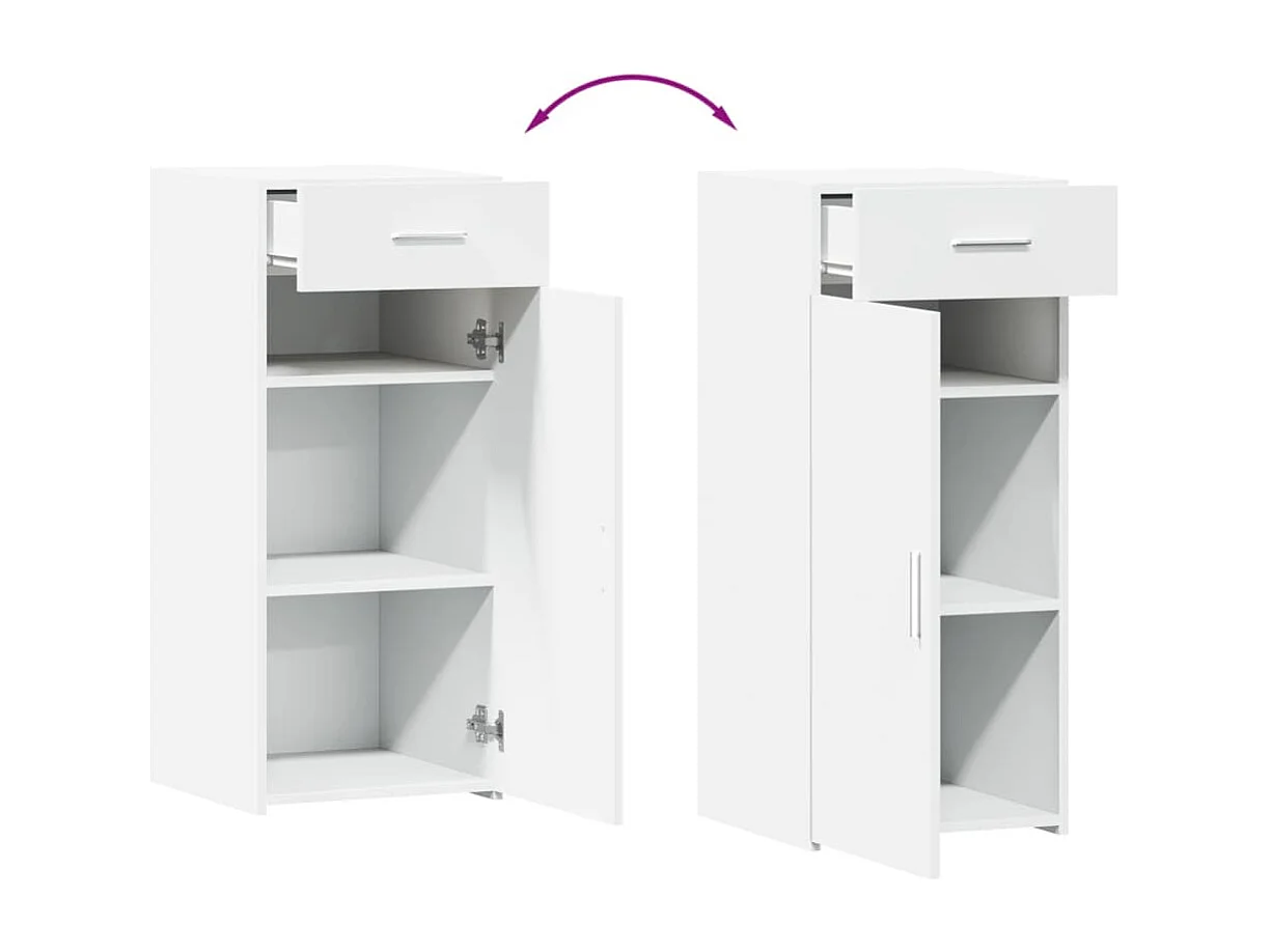 bahut commode armoire bois blanche 40 x 42.5 x 93 cm 02_0030311