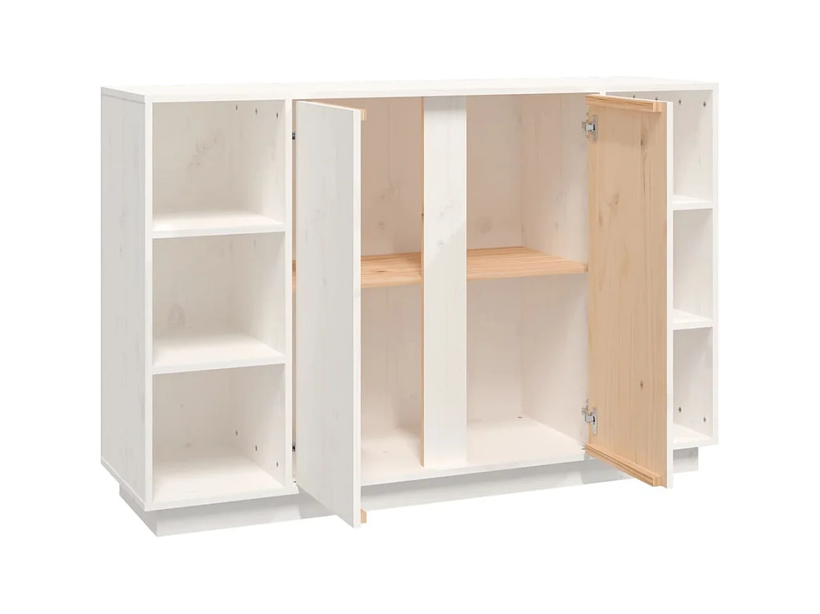 bahut commode armoire bois blanche 120 x 35 x 80 cm 02_0030206