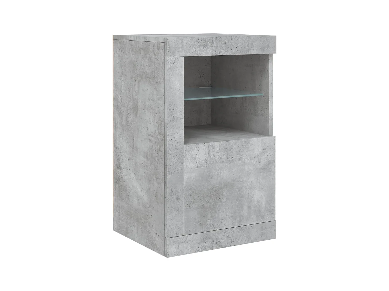 Aparador Cómoda Cómoda Armario Unidad de Almacenamiento Organizador Cocina Salón Salón con Luces LED 123 x 37 x 67 cm Gris 02_0029975